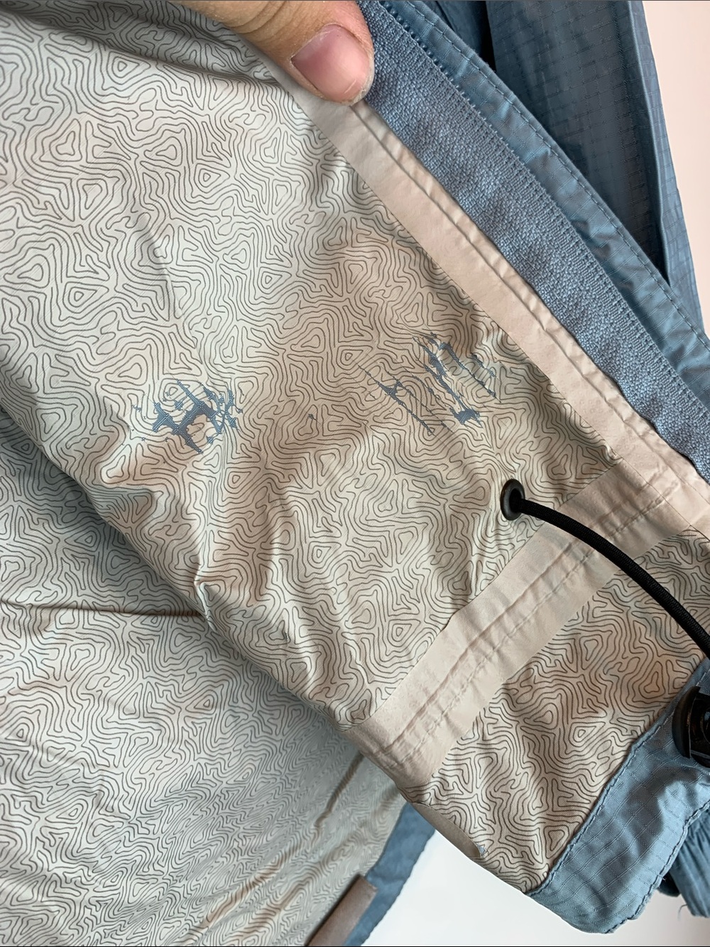 REI blue Raincoat sz M * flawed* hiking biking running camping outdoor canoeing - Picture 8 of 10
